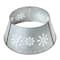Glitzhome® Silver 26" LED Snowflake Cutout Metal Tree Collar